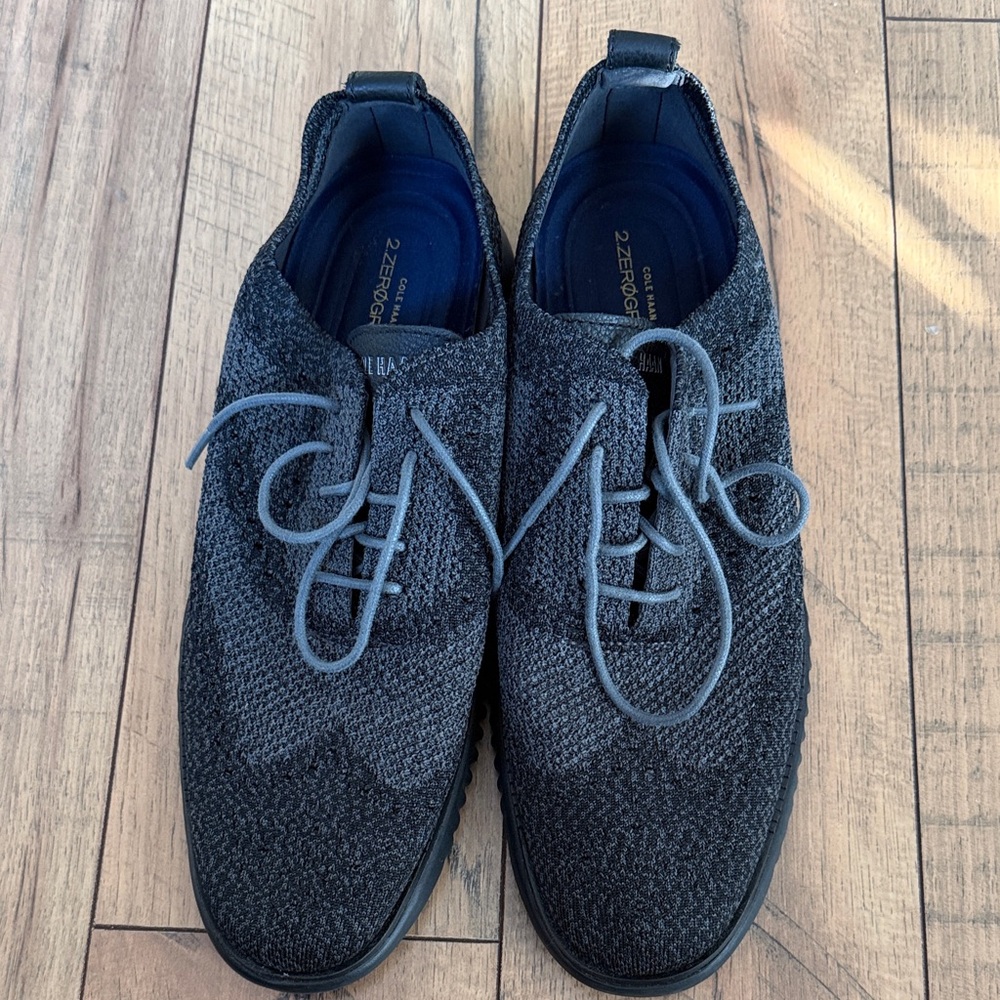 Cole Haan Dark Gray Knit Oxfords